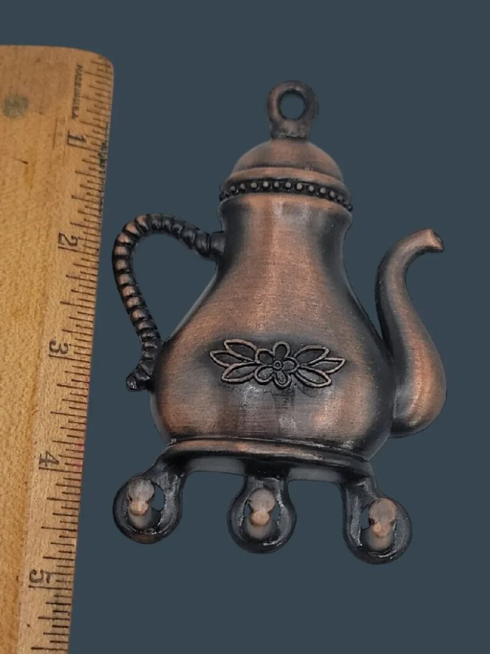 Vintage I.Godinger Vintage Coffee Pot Wall Decor Three Hook Key Holder